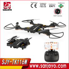 SJY-TK116W Faltbare Selfie Drone 2,4G 4CH 6xis FPV Quadcopter Mit 2MP Wifi Weitwinkel Kamera RC Drone VS XS809W